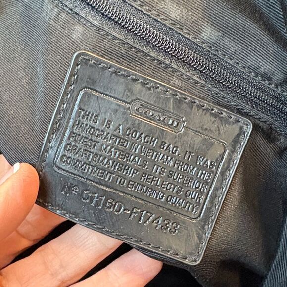 Coach Bag Purse Handbag Y2K Jacquard Signature Logo Stripe Tote Pocketbook - Picture 16 of 16